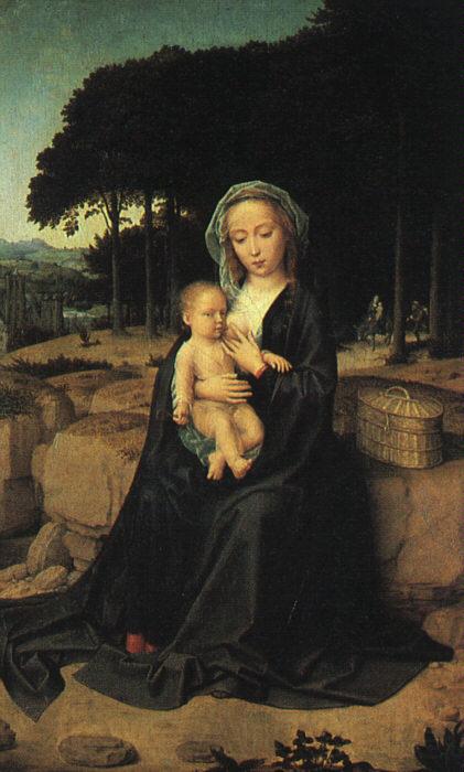 Gerard David The Rest on the Flight to Egypt_1 France oil painting art